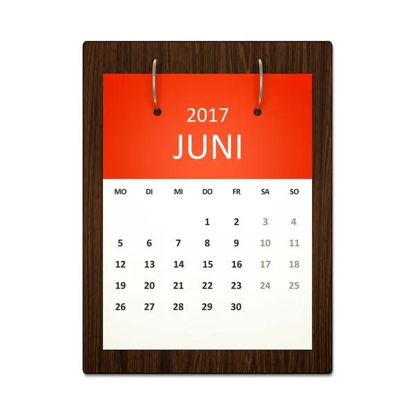 Kalenderplanung Deutsch 2017 — Stockfoto