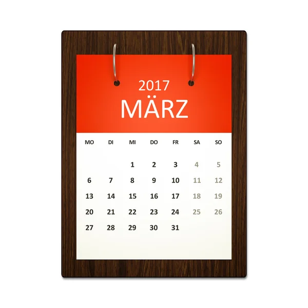 Programmazione calendario Tedesco 2017 — Foto Stock