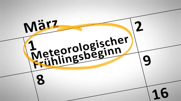 Meteorologischer Frühlingsanfang — Stockfoto