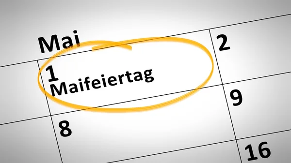 1st of May in German language — Stock Photo, Image
