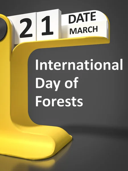 Jahrgangskalender Internationaler Tag der Wälder — Stockfoto