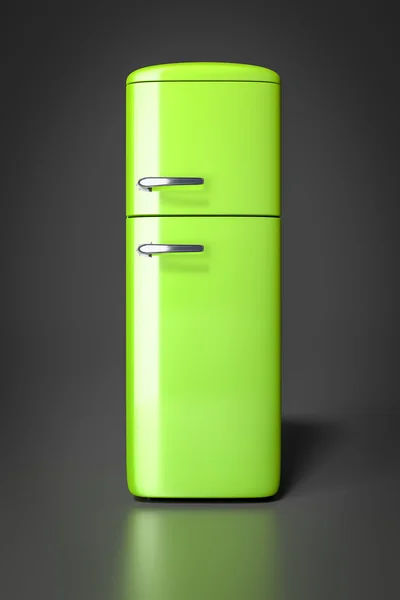 典型的绿色冰箱 — 图库照片