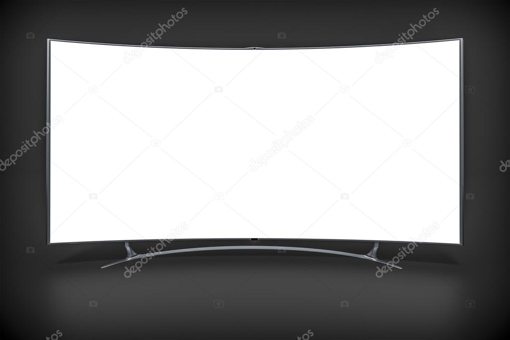 Curved widescreen television