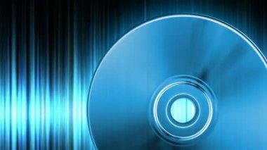 Ses dalga formu (sorunsuz döngü üzerinde dönen mavi Cd)
