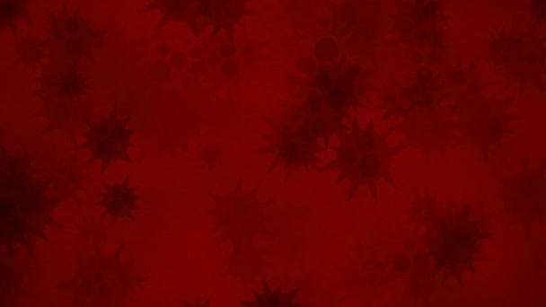 Red bacteria motion background — Stock Video