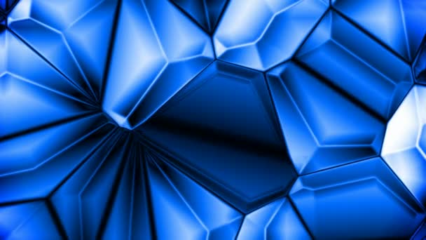 Blauer kristalliner Hintergrund (nahtlose Schleife) — Stockvideo