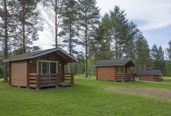 Camping cabins in site