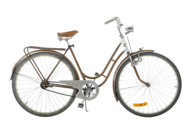 Brown oude ouderwetse fiets — Stockfoto