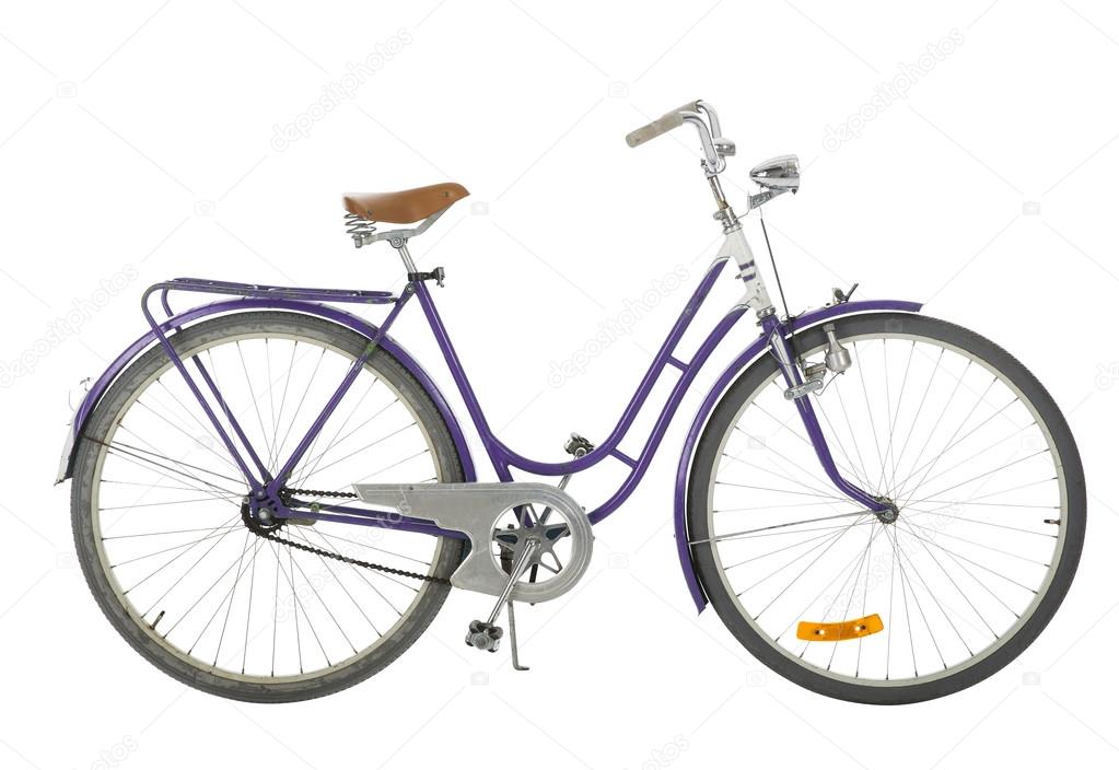 Purple Old fashioned bicycle