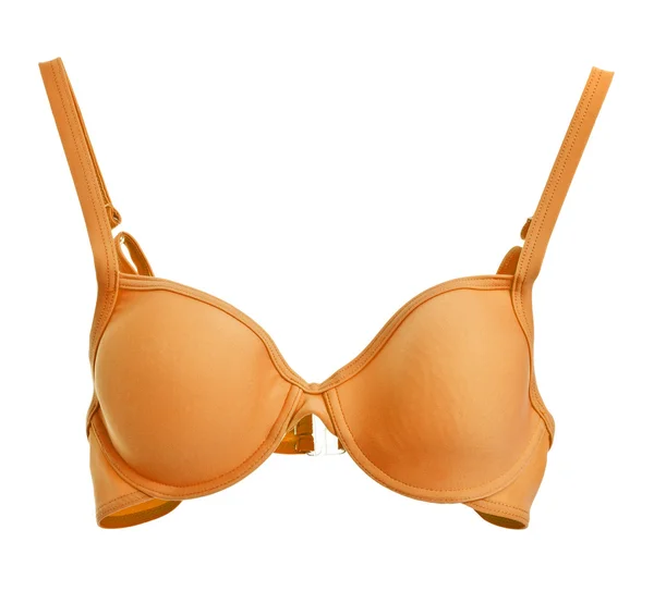 Orange Cotton Bra isolated on white background — Stock Photo, Image