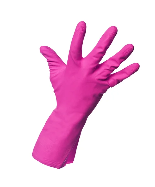 Pink protection glove isolated on white background — Stock Photo, Image