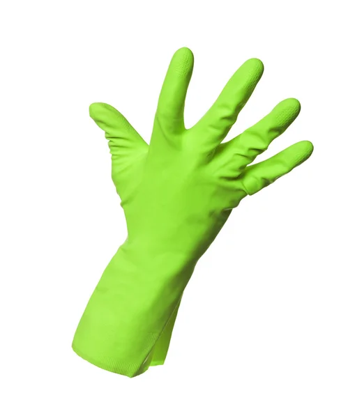 Green protection glove isolated on white background — Stock Photo, Image