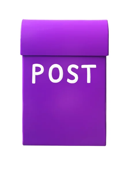 Fialový poštovní schránka — Stock fotografie