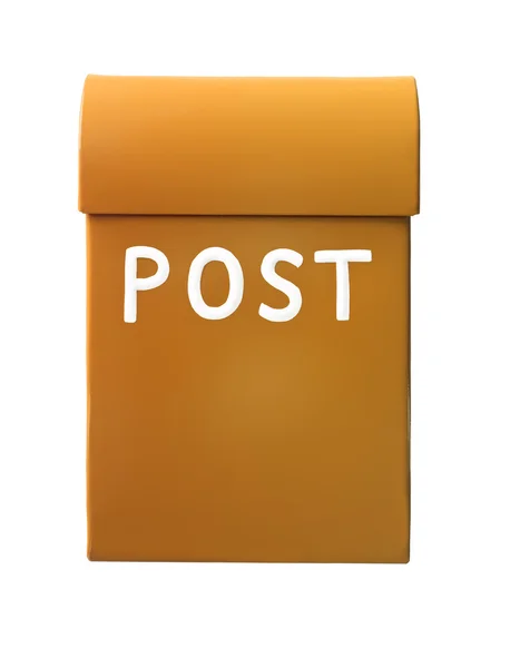 オレンジ色のメールボックス — ストック写真