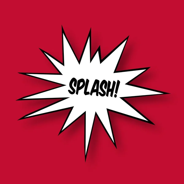 Das Wort Splash in einem Comic-Star — Stockfoto