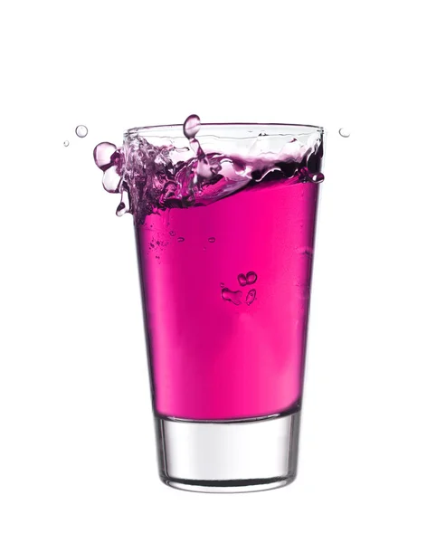 Splash egy pohár rózsaszín limonádé Jogdíjmentes Stock Fotók
