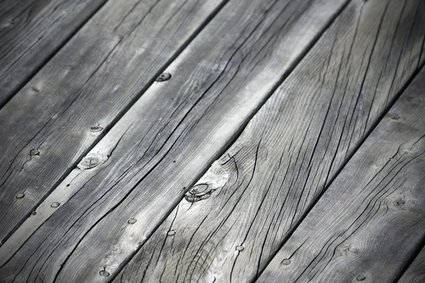 Planches de bois gris diagonale — Photo