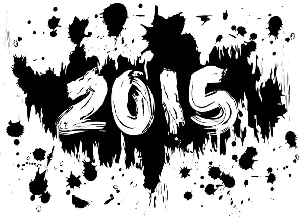 2015 ink splatters — Stock Vector