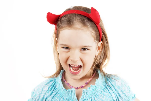 Little devil girl — Stock Photo, Image