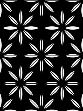 B&w sorunsuz çiçek desen