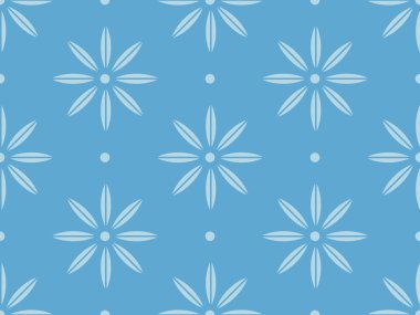 Dikişsiz çiçek desenli mavi