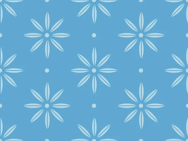 Seamless floral pattern in blue — Stock Vector