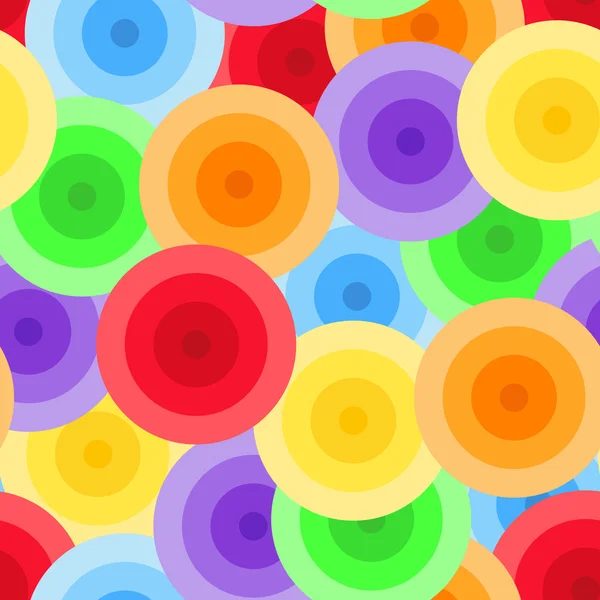 Modèle de cercles colorés sans couture — Image vectorielle