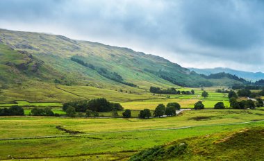 Hardknot Geçidi yakınlarındaki bir Eskdale dağ vadisinde Lake District Ulusal Parkı, Cumbria, İngiltere.