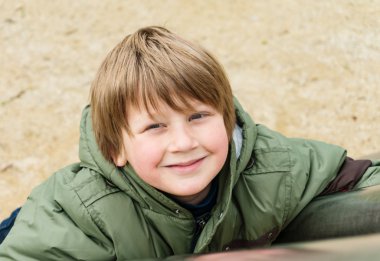 boy at outdoor playground