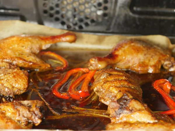 Entenbraten und Paprika — Stockfoto