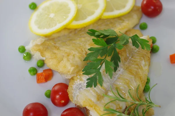 Filete de pescado de bacalao frito —  Fotos de Stock