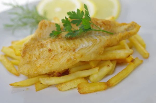 Filete de pescado de bacalao frito — Foto de Stock