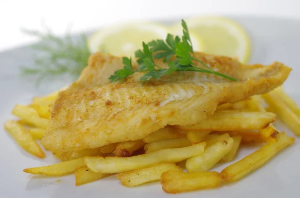 Filete de pescado de bacalao frito —  Fotos de Stock