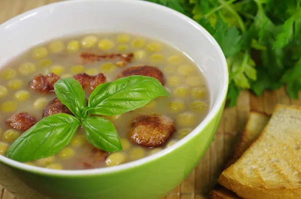 Sopa de guisantes apetitoso — Foto de Stock