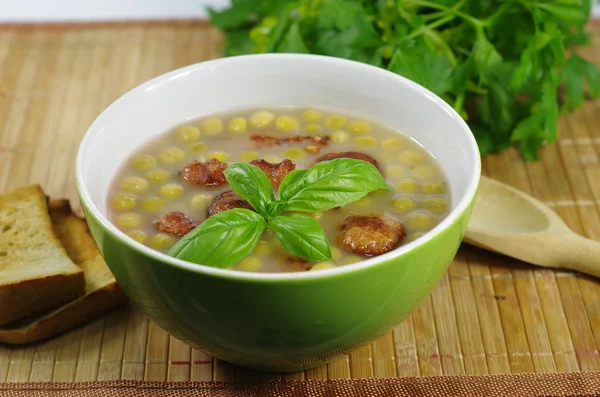 Sopa de guisantes apetitoso — Foto de Stock