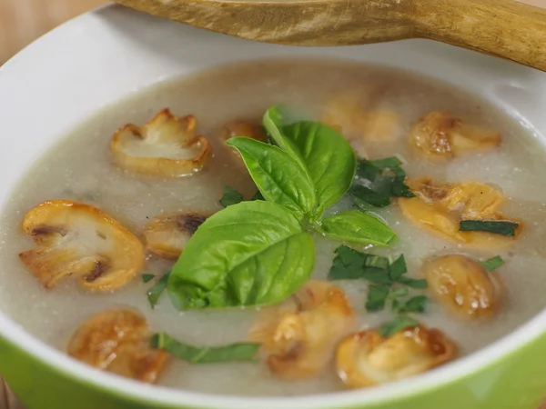 Zuppa di panna con champignon — Foto Stock