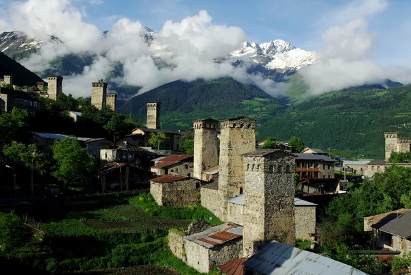 Ancient towers of Svaneti Stock Image