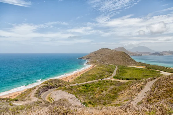 St Kitts Hills and Seas — Stock Photo, Image