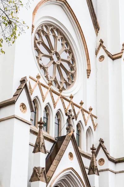 Arches and Windows on White Church — Stock Photo, Image