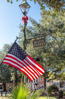 Savannah City piyasa Amerikan bayrağı