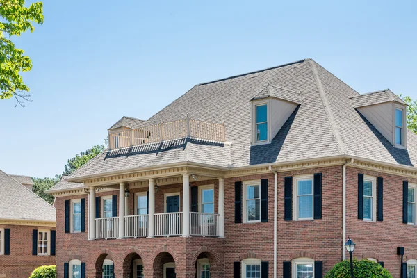 Traditional Brick Office Building with Dormers — Stock Photo, Image