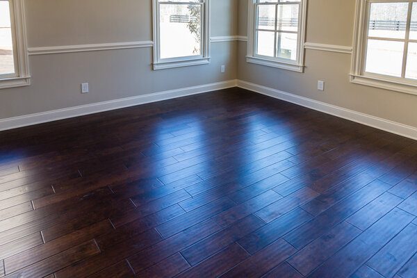 Light Through UV Windows onto Hardwood Floor