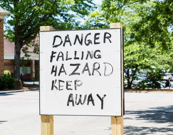 Danger Falling Hazard — Stock Photo, Image