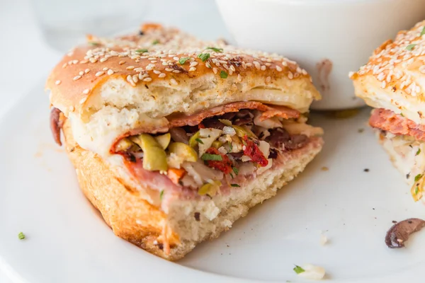 Muffalata on Crusty Bread — Stock Photo, Image