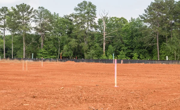 Residential Lot Staked Out — Stock Photo, Image