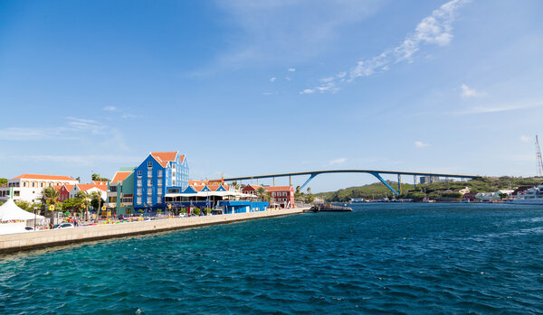 Colorful Curacao and Blue Bridge