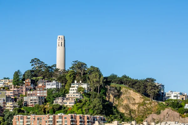 Coit Tower, a távíró-hegyen — Stock Fotó