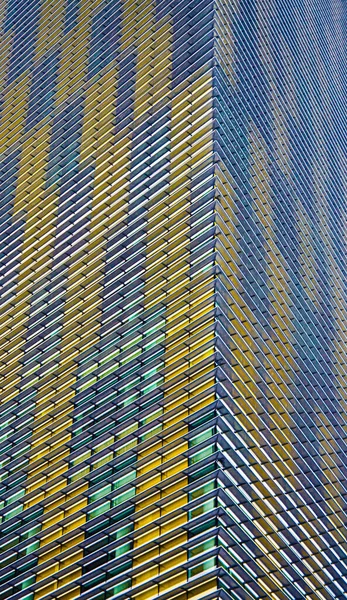 Canto de amarelo e prata Highrise — Fotografia de Stock