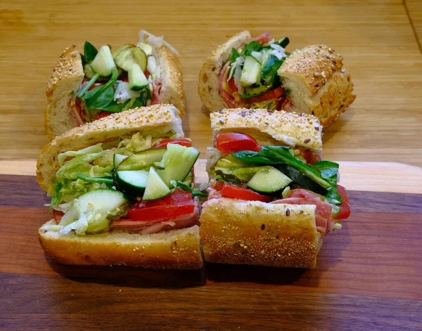 Vegetais em Sub sanduíche — Fotografia de Stock
