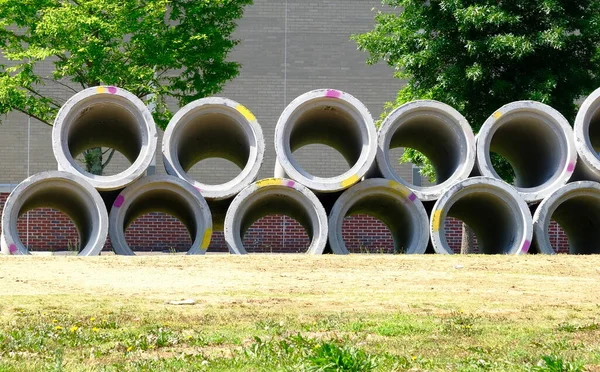 Tuyaux d'égout en béton — Photo